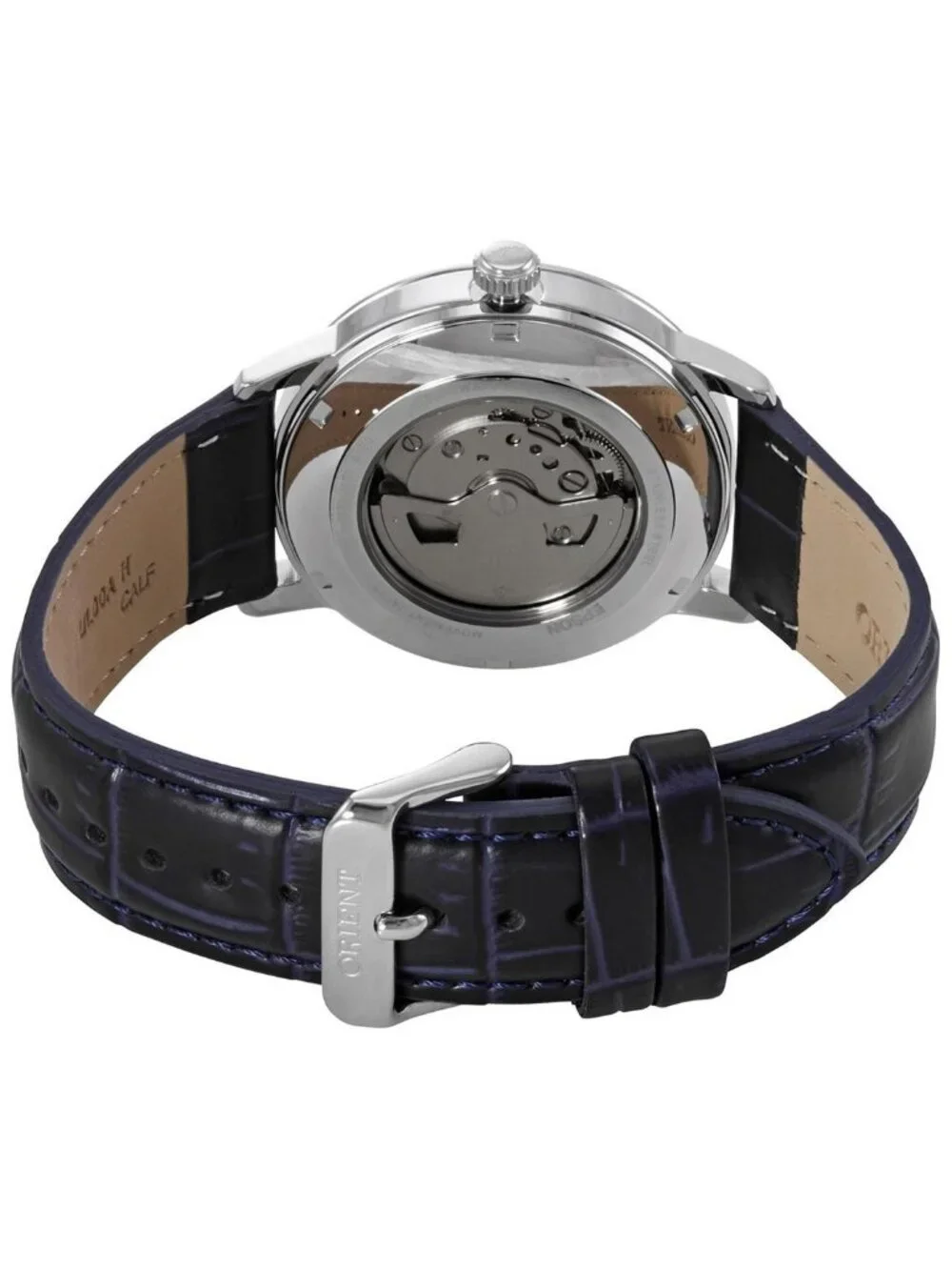 NWT Orient Automatic Blue Dial Blue Leather Men's Watch